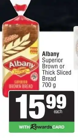 Spar Albany Superior Brown or Thick Sliced Bread offer