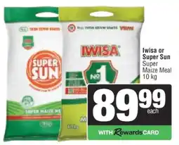 Spar Iwisa or Super Sun Super Maize Meal offer
