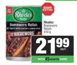 Spar Rhodes Boerewors Relish offer