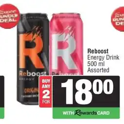 Spar Reboost Energy Drink offer