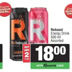 Spar Reboost Energy Drink offer
