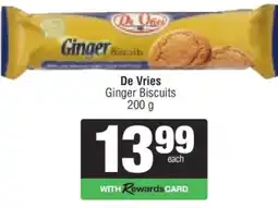 Spar De Vries Ginger Biscuits offer