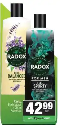 Spar RADOX Body Wash offer