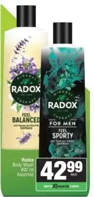 Spar RADOX Body Wash offer