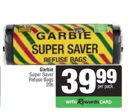Spar Garbie Super Saver Refuse Bags 20s offer