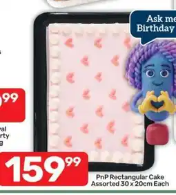 Pick n Pay PnP Rectangular Cake Assorted 30 x 20cm Each offer