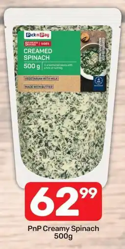 Pick n Pay PnP Creamy Spinach 500g offer