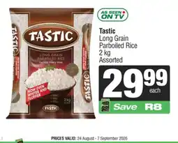 KwikSpar Tastic Long Grain Parboiled Rice Assorted offer