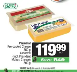 KwikSpar Parmalat Pre-packed Cheese Assorted offer