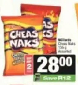 SuperSpar Willards Cheas Naks Assorted offer