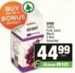 SuperSpar SPAR 100% Fruit Juice Blend Assorted offer