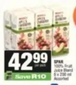 SuperSpar SPAR 100% Fruit Juice Blend Assorted offer