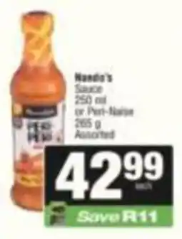 SuperSpar Nando's Sauce Assorted offer