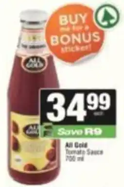 SuperSpar All Gold Tomato Sauce offer