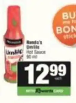 SuperSpar Nando's Umili Hot Sauce offer