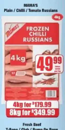Boxer Mama's Frozen Chilli Russians offer