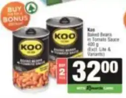 SuperSpar Koo Baked Beans in Tomato Sauce offer