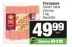 SuperSpar Thompsons Family Value Viennas Assorted offer