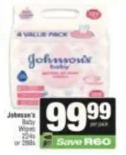 SuperSpar Johnson's Baby Wipes offer