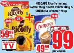 Boxer NESCAFÉ Ricoffy Instant Coffee & CREMORA Creamer offer
