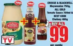 Boxer Crosse & Blackwell Mayonnaise, All Gold Tomato Sauce, Best Cook Chutney offer