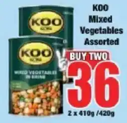 Boxer KOO Mixed Vegetables Assorted offer