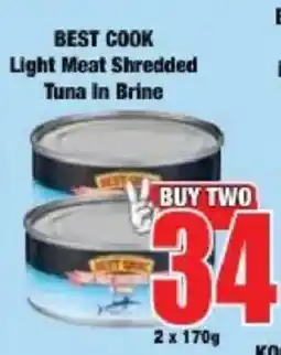 Boxer BEST COOK Light Meat Shredded Tuna In Brine offer