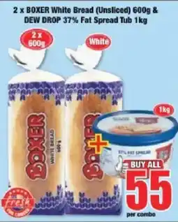 Boxer BOXER White Bread & DEW DROP 37% Fat Spread offer