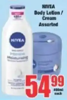 Boxer NIVEA Body Lotion / Cream Assorted offer