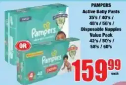 Boxer Pampers Active Baby Pants / Disposable Nappies offer