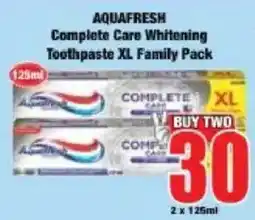 Boxer AQUAFRESH Complete Care Whitening Toothpaste XL Family Pack offer