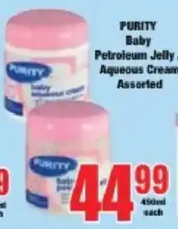 Boxer PURITY Baby Petroleum Jelly Aqueous Cream Assorted offer
