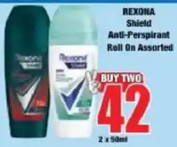 Boxer REXONA Shield Anti-Perspirant Roll On Assorted offer