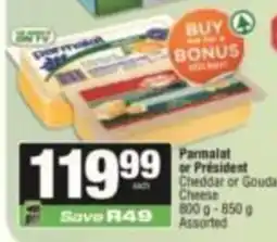 SuperSpar Parmalat or President Cheese Assorted offer