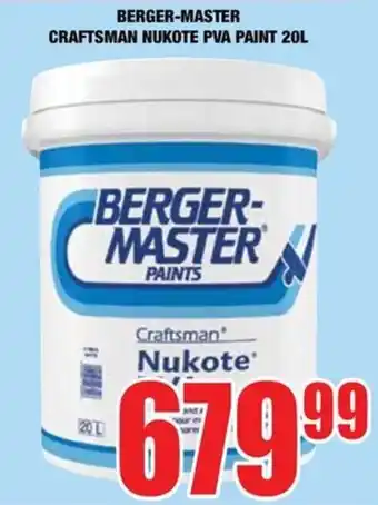 BERGER-MASTER CRAFTSMAN NUKOTE PVA PAINT
