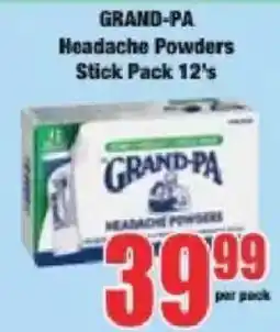 Boxer Grand-Pa Headache Powders offer