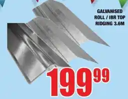 Boxer Build GALVANISED ROLL / IBR TOP RIDGING 3.6M offer