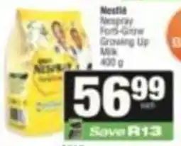 SuperSpar Nestlé Nespray Fort-Grow Growing Up Milk offer
