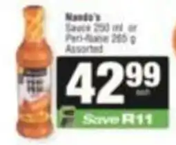 SuperSpar Nando's Sauce Assorted offer