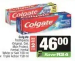 SuperSpar Colgate Toothpaste offer