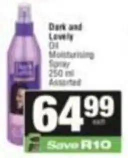 SuperSpar Dark and Lovely Oil Moisturising Spray Assorted offer