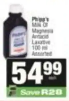 SuperSpar Prigg's Milk Of Magnesia Antacid Laxative Assorted offer