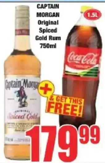 Boxer Captain Morgan Original Spiced Gold Rum offer