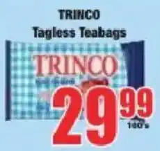 Boxer TRINCO Tagless Teabags offer