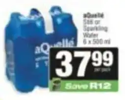 SuperSpar aQuelle Still or Sparkling Water offer