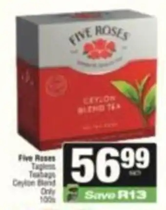 SuperSpar Five Roses Tagless Teabags Ceylon Blend offer