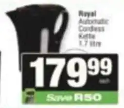 SuperSpar Royal Automatic Cordless Kettle offer