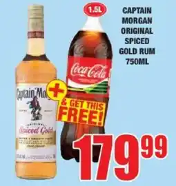 Boxer Liquors Captain Morgan Original Spiced Gold Rum offer