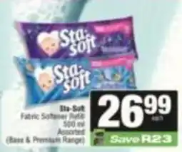 SuperSpar Sta-Soft Fabric Softener Refill Assorted offer