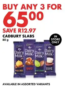 Woolworths Cadbury Slabs offer